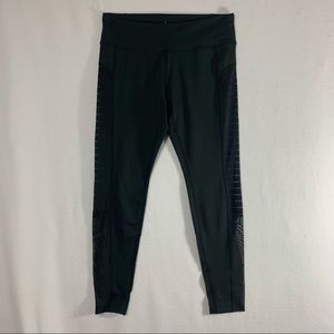 Reebok Workout Ready Mesh Leggings Contrast Cut Out Yoga Run Gym Women M